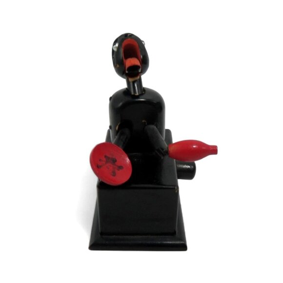 Rare Japanese KOBE Sake Drinker DOLL Articulated Wooden Figurine Vintage 4" - Picture 6 of 10